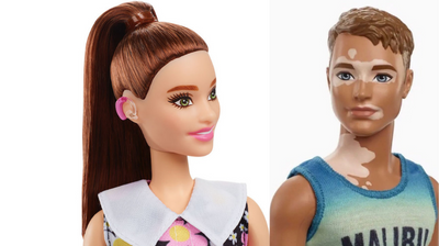 Mattel incorpora una Barbie con implante coclear y un Ken con vitíligo